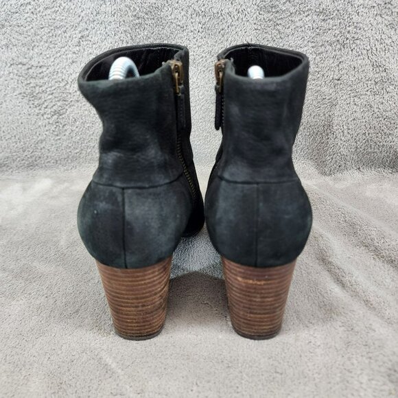 Cole Haan Shoes Womens Size 8.5 Black Leather Side Zip Ankle Booties - Picture 5 of 12